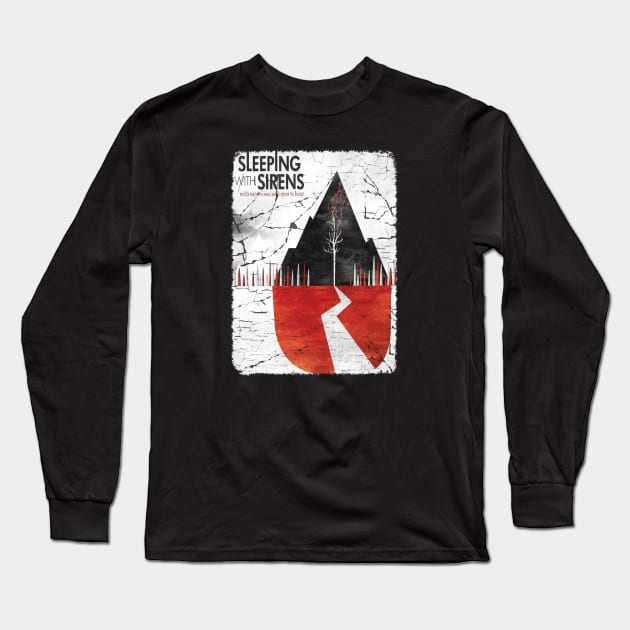 sleeping with sirens vintage crack Long Sleeve T-Shirt by firuyee.official.designs